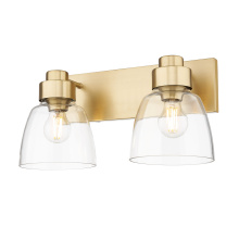 Golden 0314-BA2 BCB-CLR - Golden Lighting Remy 2-light Vanity in Brushed Champagne Brass